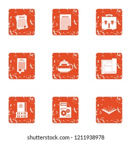 Compromise solution icons set. Grunge set of 9 compromise solution vector icons for web isolated on white background