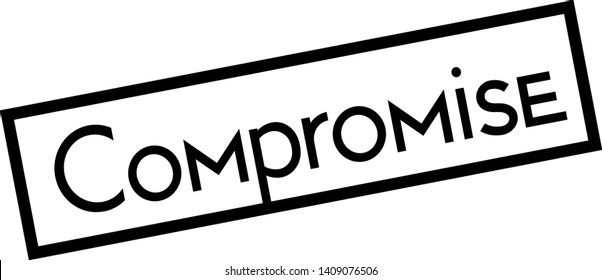COMPROMISE stamp on white background