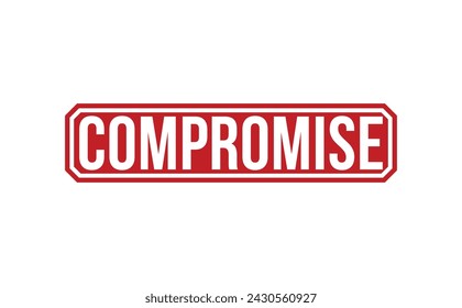 Compromise stamp red rubber stamp on white background. Compromise stamp sign. Compromise stamp.