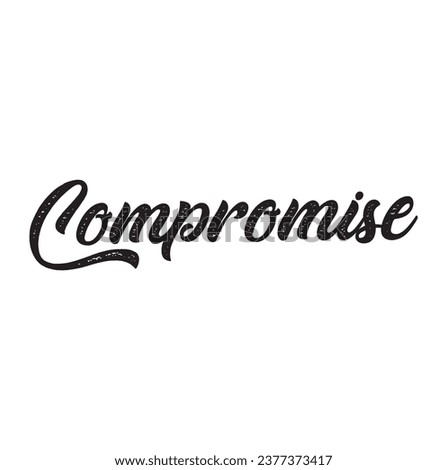 compromise text on white background.