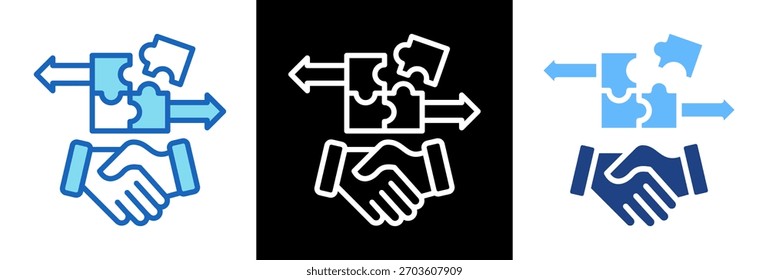 Ilustração de vetor de estilo triplo de ícone comprometido
