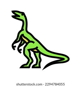 compsognathus dinosaur animal color icon vector. compsognathus dinosaur animal sign. isolated symbol illustration