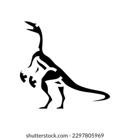 compsognathus dinosaur animal glyph icon vector. compsognathus dinosaur animal sign. isolated symbol illustration