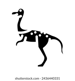 compsognathus dinosaur animal glyph icon vector. compsognathus dinosaur animal sign. isolated symbol illustration