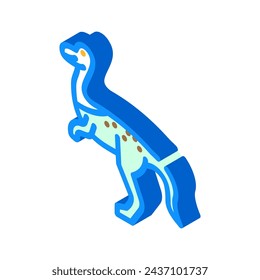 compsognathus dinosaur animal isometric icon vector. compsognathus dinosaur animal sign. isolated symbol illustration