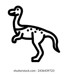 compsognathus dinosaur animal line icon vector. compsognathus dinosaur animal sign. isolated contour symbol black illustration
