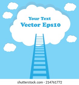 a comptition concept with clods and ladder, eps10 vector