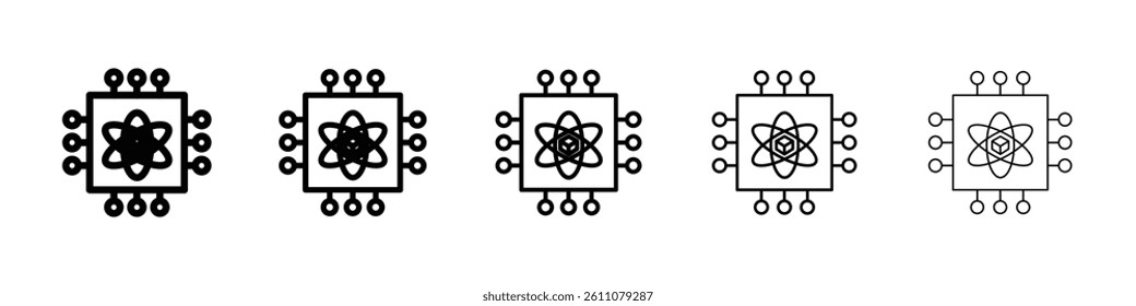 Computation icon Symbol mark in Outline style