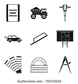 Computation icons set. Simple set of 9 computation vector icons for web isolated on white background