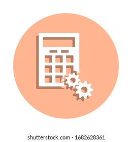 Computational mechanism badge icon. Simple glyph, flat vector of engineering icons for ui and ux, website or mobile application