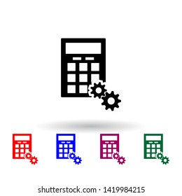 computational mechanism multi color icon. Elements of engineering set. Simple icon for websites, web design, mobile app, info graphics