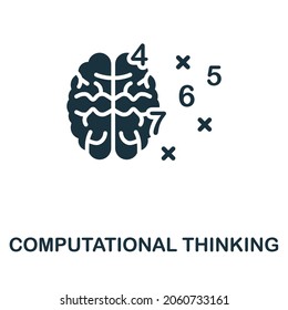 Computational Thinking icon. Monochrome sign from creative learning collection. Creative Computational Thinking icon illustration for web design, infographics and more