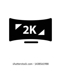 computer 2k monitor icon vector black color