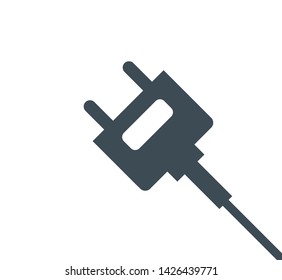 computer ac cable vector illustration