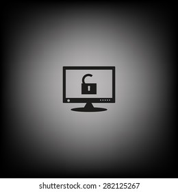 Computer access is open. icon. vector design