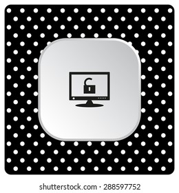 Computer access is open. icon. vector design