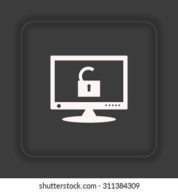 Computer access is open. icon. vector design