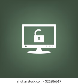 Computer access is open. icon. vector design