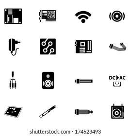 Computer and accessories icon isolated on white background