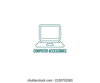 Computer Accessories Icon Vector Illustration 