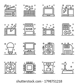 Computer Accessories in Modern Line Style Pack 