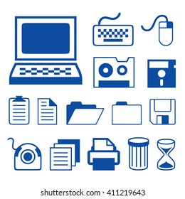 Computer Accessories Technology Icons Vector