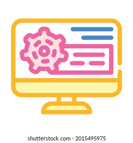 vector de icono de color de contabilidad de equipo. signo de contabilidad de equipo. ilustración de símbolo aislado
