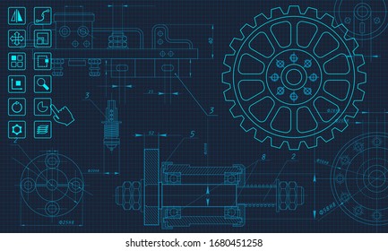 Computer Aided Design Technical Drawing Engineering: เวกเตอร์สต็อก ...