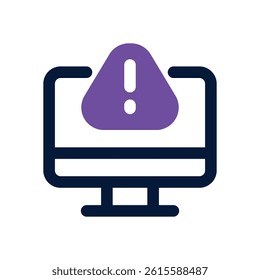 computer alert dual tone icon. Sleek and modern vector icon for websites, mobile apps, marketing materials, and corporate design. Fully scalable and ready to use.