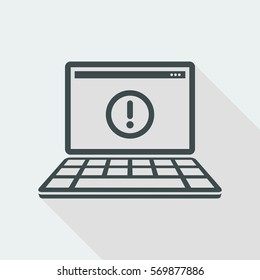 Computer Alert - Flat Minimal Icon