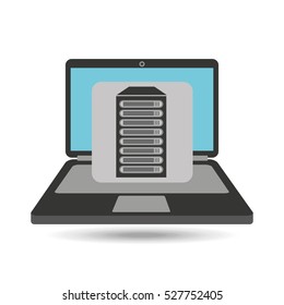 computer analysis data base server vector illustration eps 10