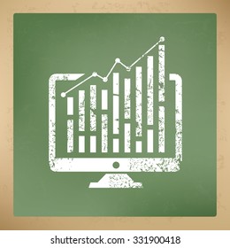 
Computer analysis design on old paper background, vector