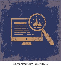 
Computer analysis design on old background,vector