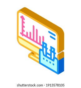 computer analysis of vaccine isometric icon vector. computer analysis of vaccine sign. isolated symbol illustration