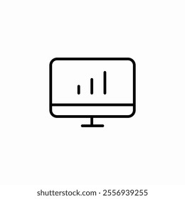 computer analytics icon sign vector