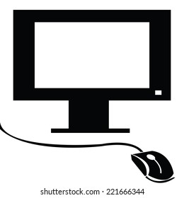 computer ans mouse illustration icon
