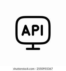 computer api icon sign vector