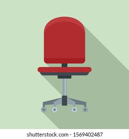 Computer armchair icon. Flat illustration of computer armchair vector icon for web design