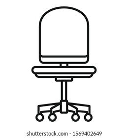 Computer armchair icon. Outline computer armchair vector icon for web design isolated on white background