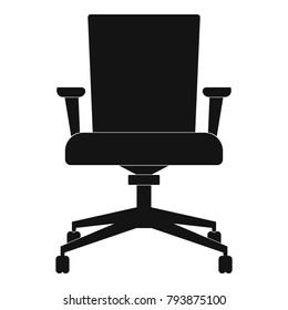 Computer armchair icon. Simple illustration of computer armchair vector icon for web.
