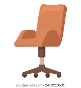 Computersessel mit Rädern Symbol-Cartoon-Vektorgrafik. WorkSpace-Desaster. Gemütliches Gebiet