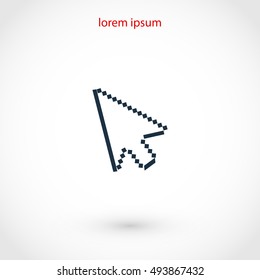 computer arrow icon, flat design best vector