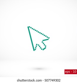 computer arrow icon, flat design best vector icon