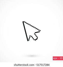 computer arrow icon, flat design best vector icon