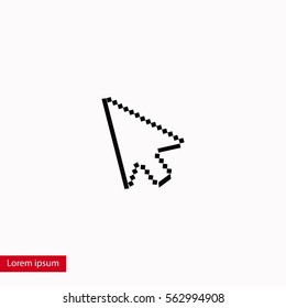 computer arrow icon, flat design best vector icon
