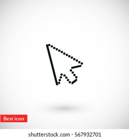 computer arrow icon, flat design best vector icon