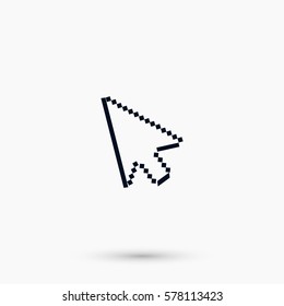 computer arrow icon, flat design best vector icon