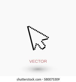 computer arrow icon, flat design best vector icon