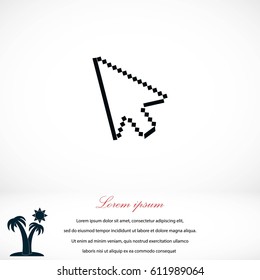 computer arrow icon, flat design best vector icon