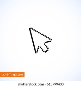 computer arrow icon, flat design best vector icon